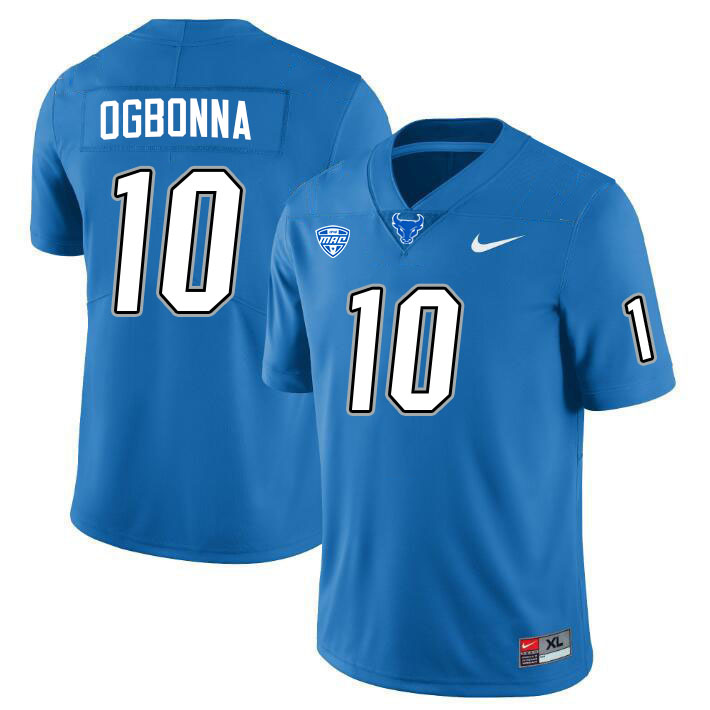 Buffalo Bulls #10 CJ Ogbonna College Football Jerseys Stitched Sale-Blue